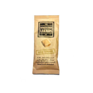 Bagsværd Lakrids Guld Symfoni - Pose med 4 lakridskarameller overtrukket med karamelliseret hvid chokolade