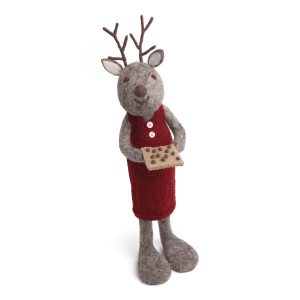 X-Large Grey Girly Deer with Baking Tray